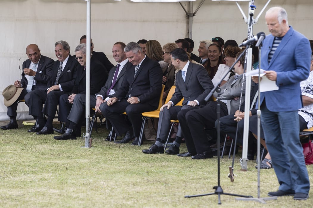 Gareth Morgan and Winston Peters at Ratana.