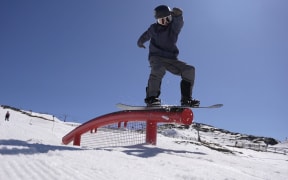 Tyler Ding at the Cardrona ski field.