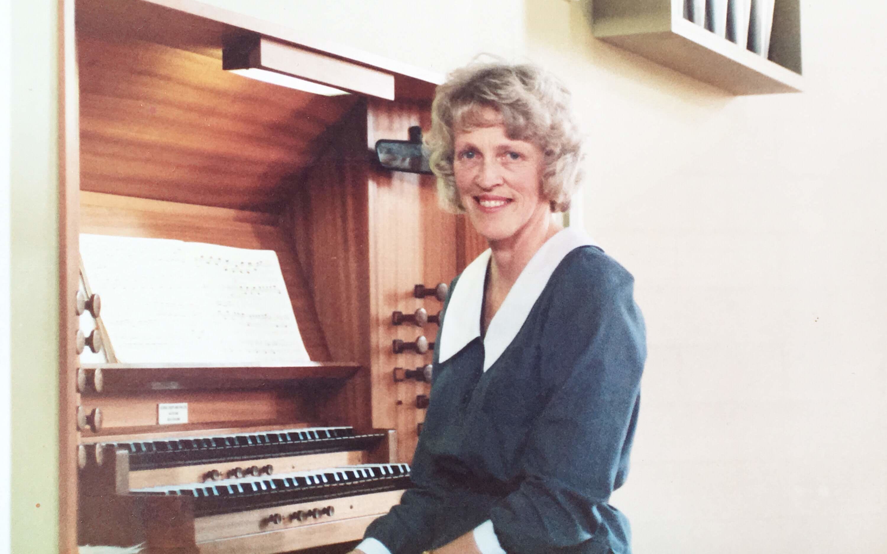 Organist Betty Black at the Royal College of Music