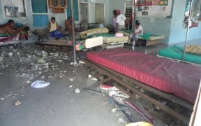 Big waves rendered disastrous damages to Betio Hospital in Kiribati, leaving it flooded with seawater and in a disarrayed state.