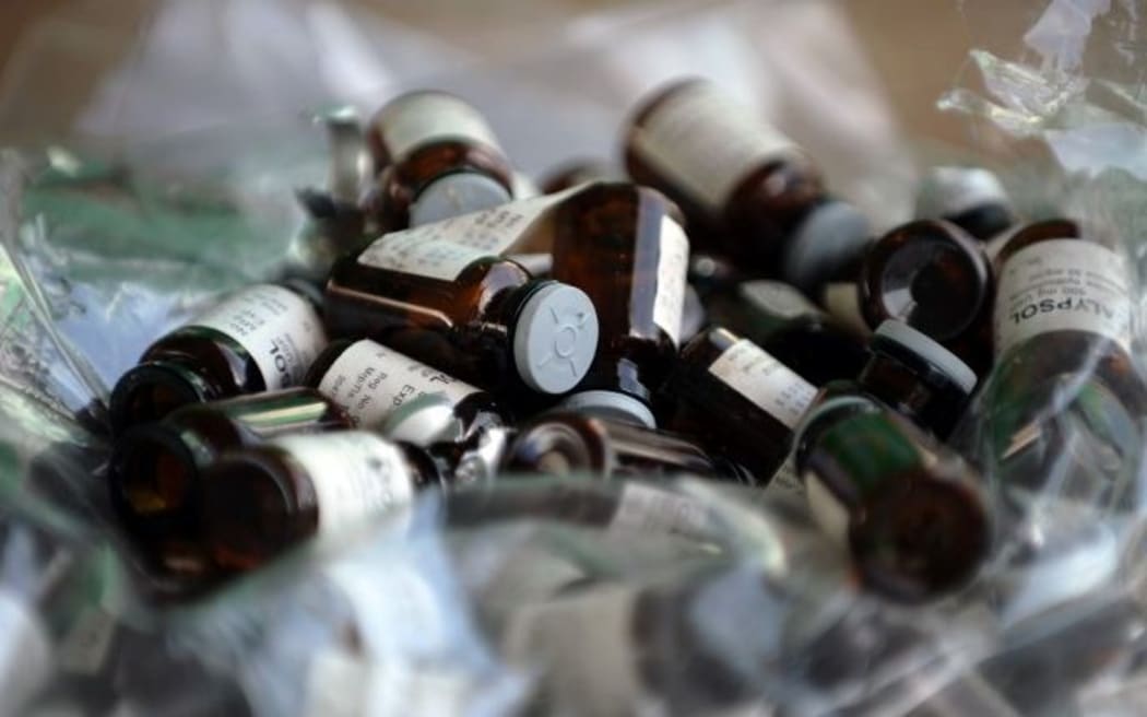 Glass capsules containing ketamine are seen in Thailand in 2008.