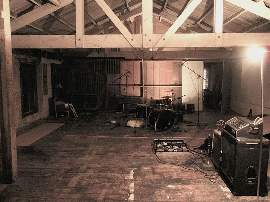 Richard from Space Bats Attack says they're quite influenced by the attic they practice in Dunedin, "it's  very dark and cold".