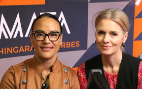 Te Pāti Māori legal representative Tania Waikato and Mihingarangi Forbes.