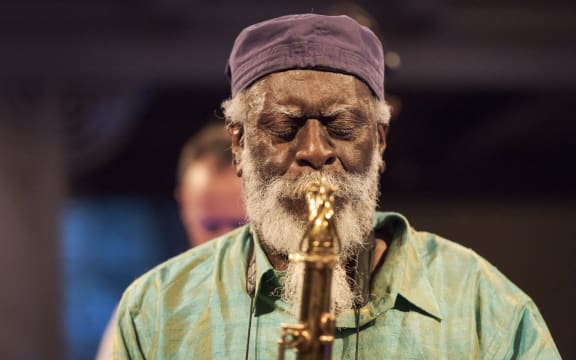 Pharoah Sanders performs at the 2018 Copenhagen Jazz Festival.