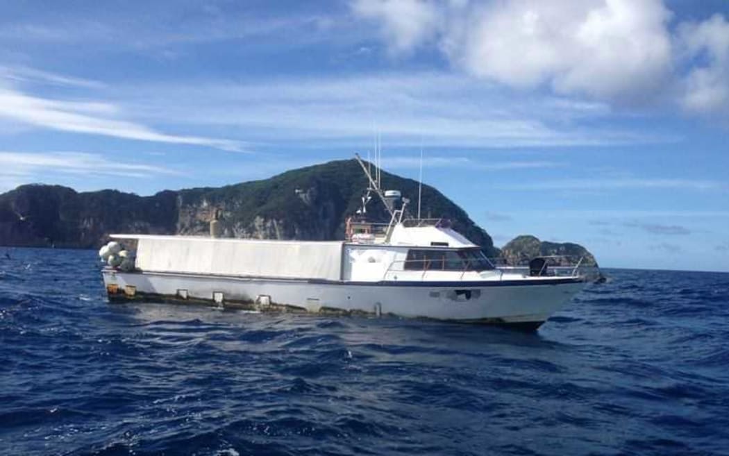The fishing boat allegedly seen taking fish near the Poor Knights marine reserve.