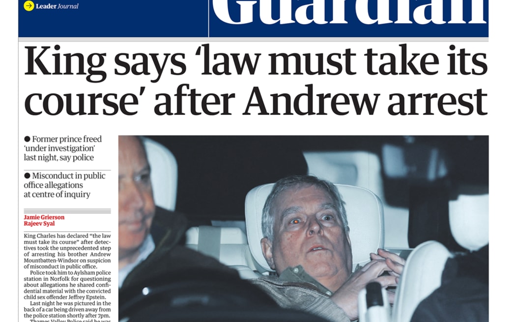 British media reacts to Andrew arrest.