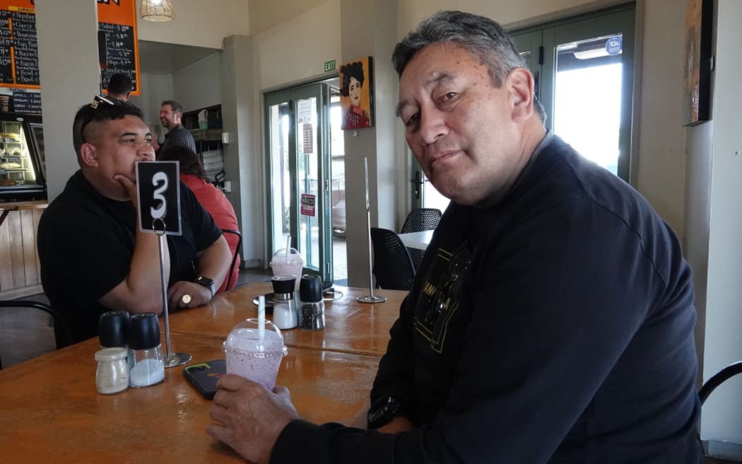 Hone Harawira, who lives just up the road at Waimanoni, is a daily visitor to Awanui’s Bakerman café.