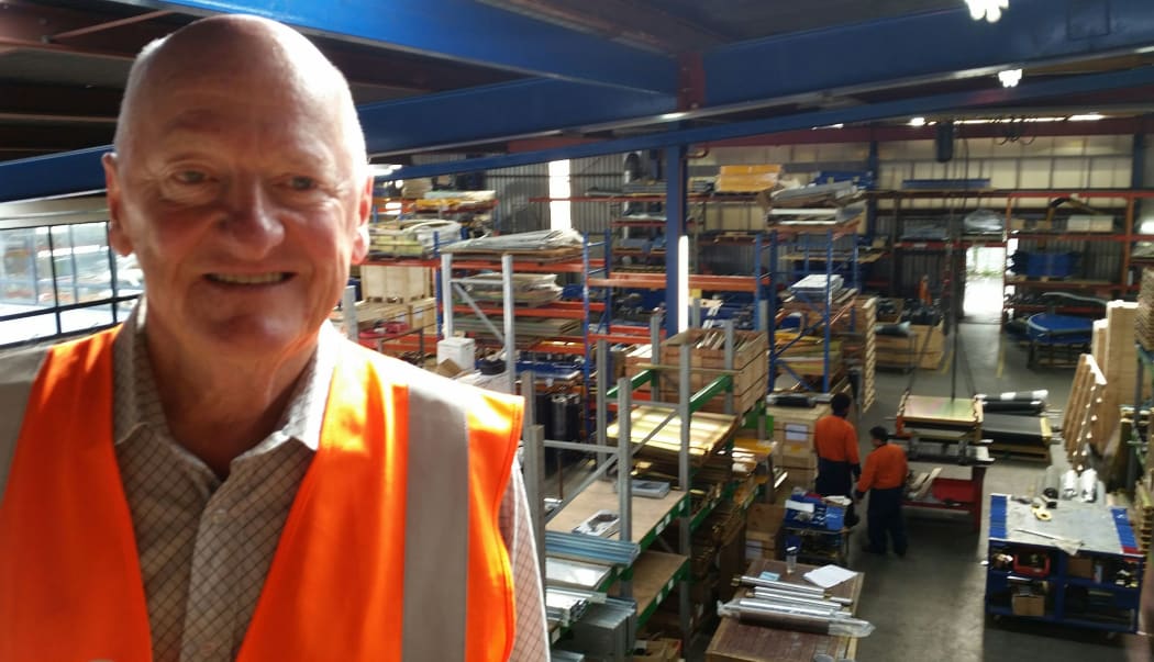 Glidepath's Sir Ken Stevens at his West Auckland factory.