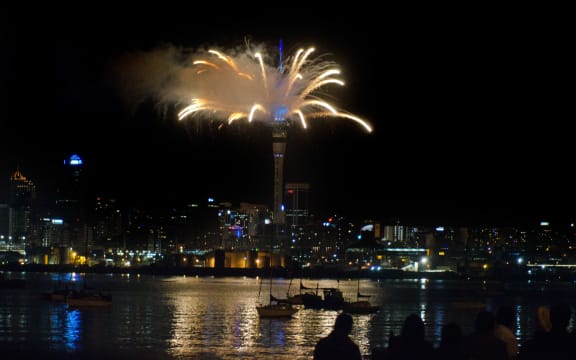 Fireworks displays from the Sky Tower.