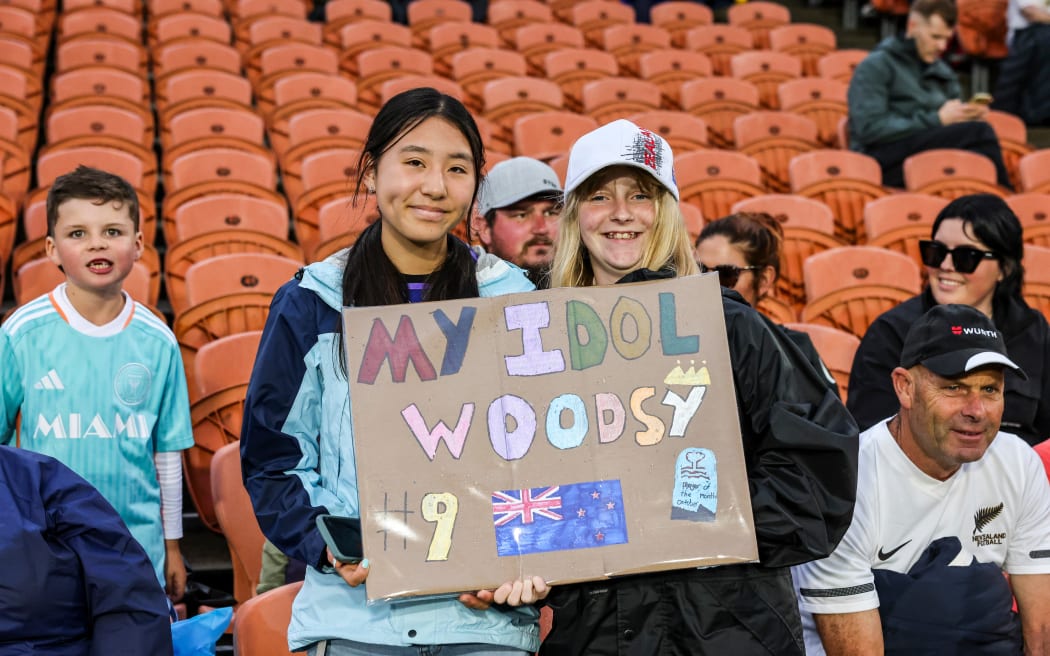 New Zealand fans at the All Whites versus Vanuatu Oceania qualifiers for the 2026 FIFA World Cup.