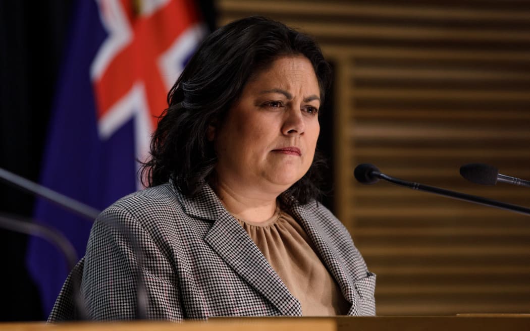 Health Minister Ayesha Verrall at a post Cabinet meeting media standup on 3 July, 2023.