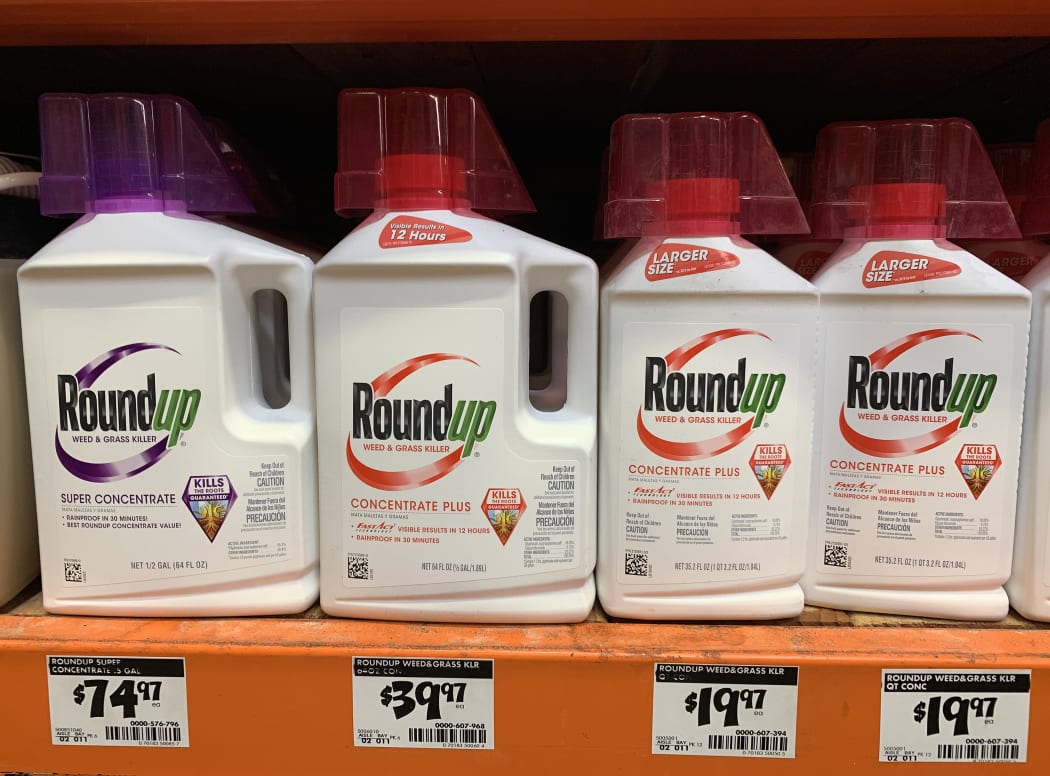 Roundup weed killer that is the subject of thousands of lawsuits in the US, is pictured on sale in Los Angeles, California on September 1, 2019.