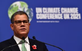 Britain's President for COP26 Alok Sharma speaks at a press conference at the close of the COP26 UN Climate Change Conference in Glasgow on 13 November 2021.