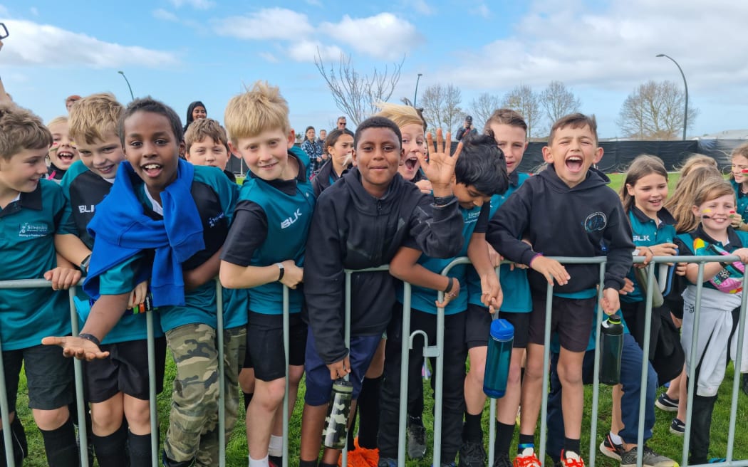Silverdale Normal School students at Zambia football training in Hamilton