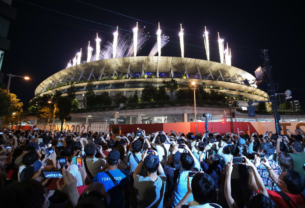 The closing ceremony of the Tokyo 2020 Olympic Games is held at National Stadium in Shinjuku Ward, Tokyo on August 8, 2021.