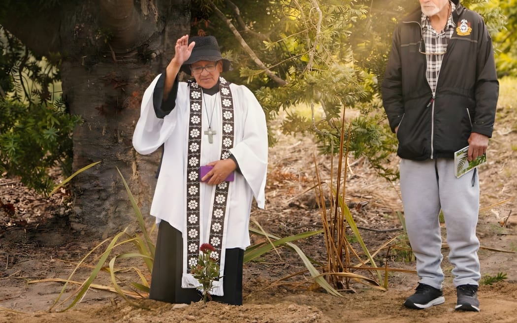 Rangatira Marae holds burial ceremony for taonga lost to Cyclone Gabrielle.
