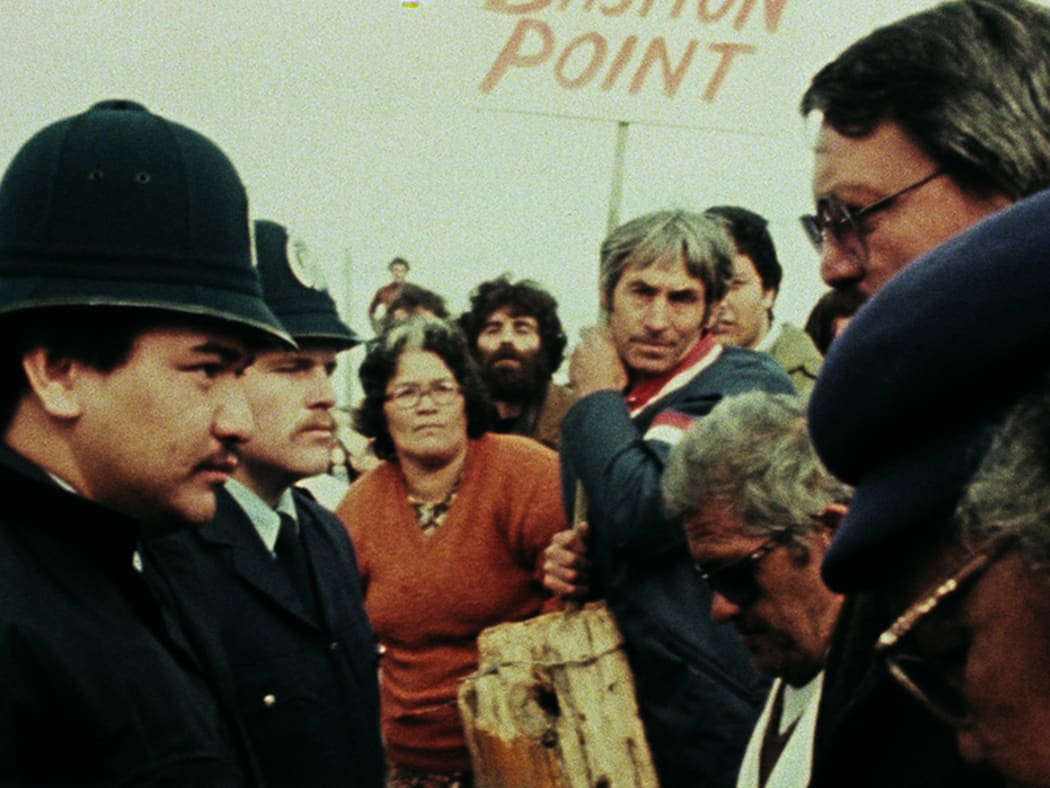 A still from the film Bastion Point - Day 507