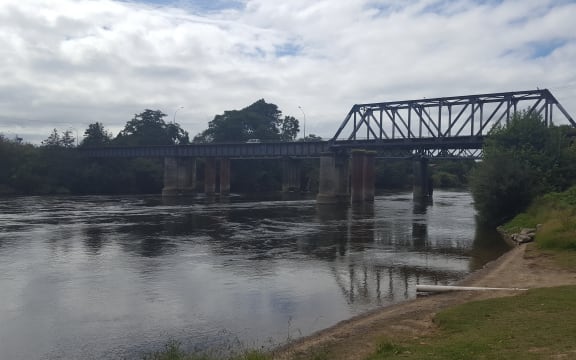 Ngaruawahia's rail bridge.