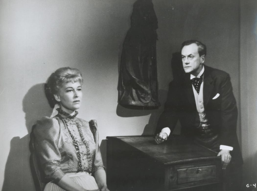 Nina Pens Rode characteristically staring  into space as Gertrud and Bendt Rothe as her husband Kanning in Dreyer’s Gertrud.