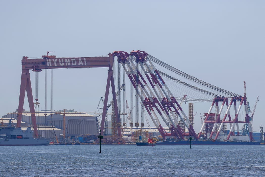Hyundai Mipo Dockyard in Ulsan, South Korea.