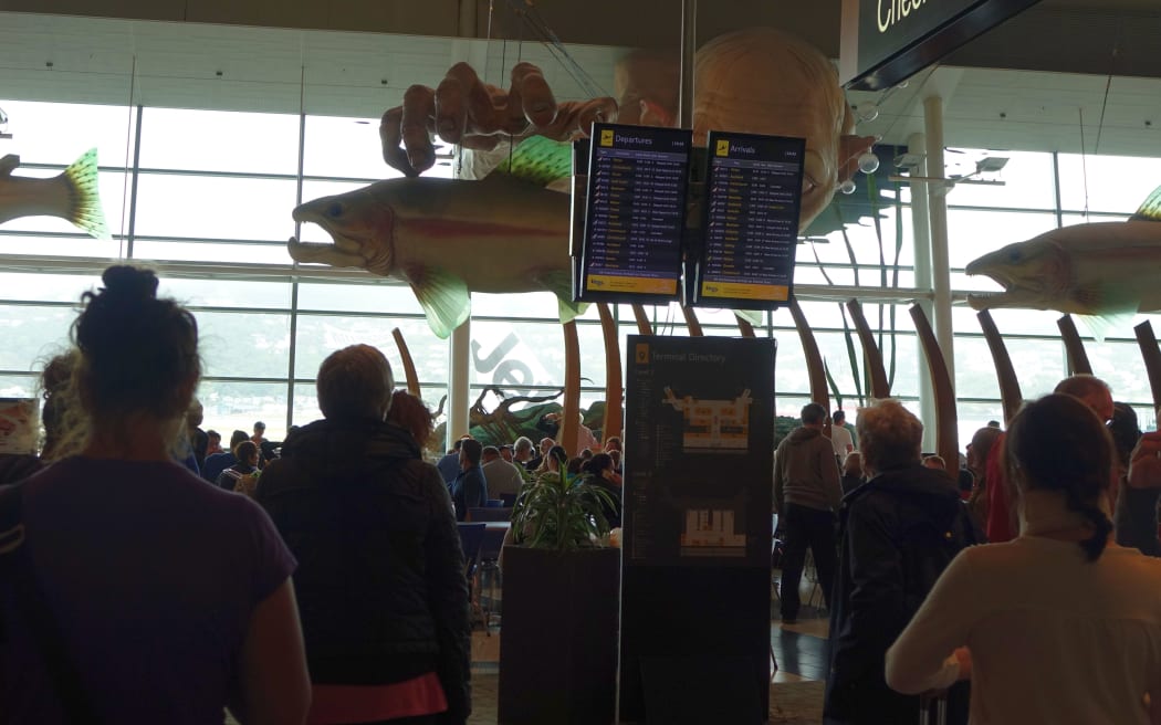 Many passengers had flights delayed at  Wellington airport.