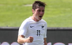 Marco Rojas celebrates his 1st goal.