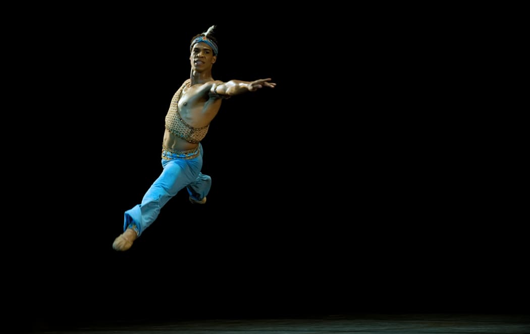 Carlos Acosta performs on July 15, 2009 at Garcia Lorca theater in Havana during a special presentation with members of the Cuban National Ballet.
