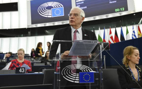 European Union High Representative for Foreign Affairs and Security Policy Josep Borell speaks during a debate at the European Parliament on January 14, 2020 in Strasbourg, eastern France.