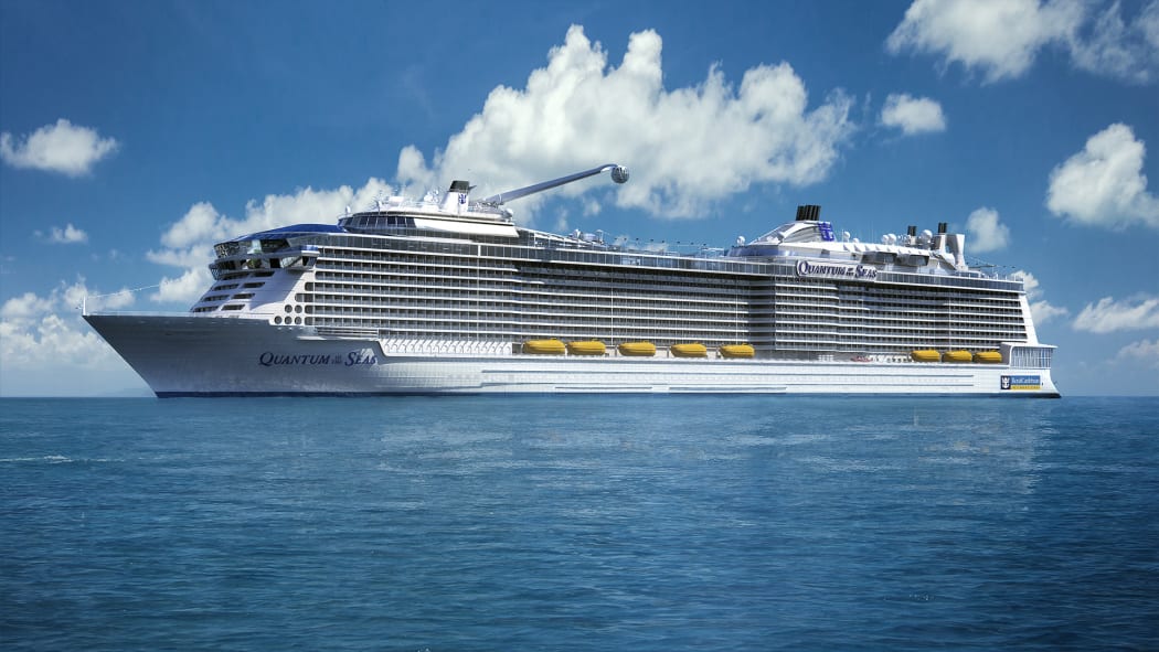 An artist's impression of 'Ovation of the Seas', which is being built in Germany.