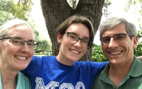Anna Waller, Rowan Marshall and Steve Marshall in Chapel Hill, North Carolina.