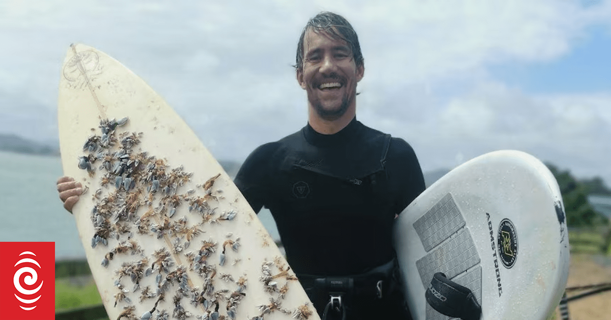 Surfboard found intact in NZ after being lost in Tasmania a year ago
