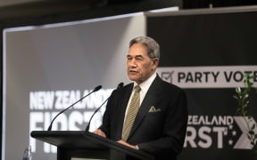 New Zealand First leader Winston Peters at his 2020 election campaign launch.