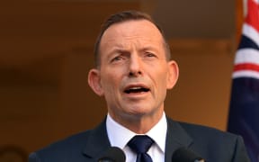 Tony Abbott speaks at a press conference today in Canberra.