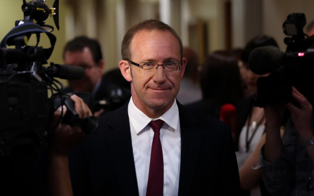 Labour party leader Andrew Little during caucus run.
