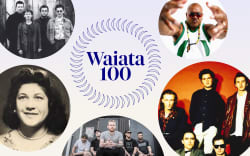 A graphic of several artists that made the Waiata 100 list in 2026.