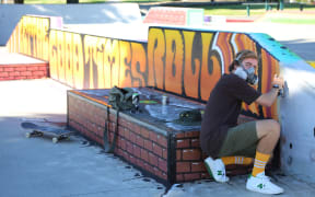 Street artist and house painter Reuben Levien.
