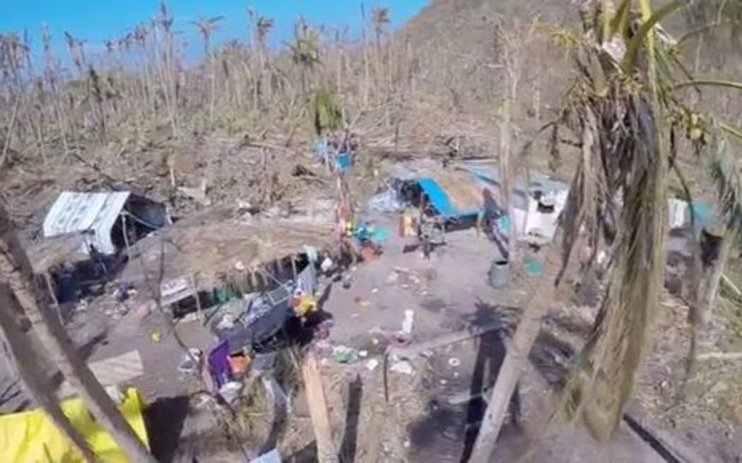 Damage by Cyclone Pam in remote parts of Vanuatu.