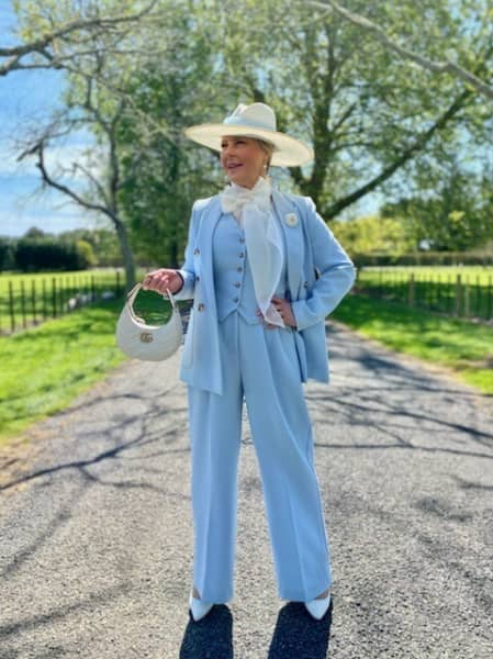 Anna Campbell, New Zealand finalist in the 2023 Lexus Melbourne Cup Carnival’s Fashion on the Field