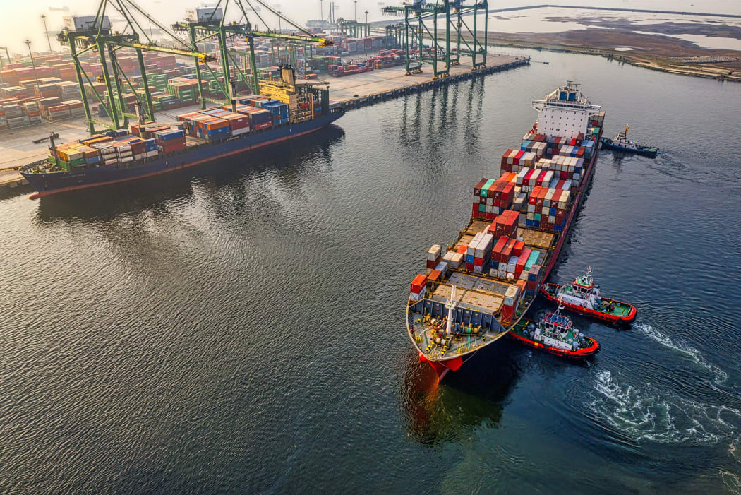 Container ships.