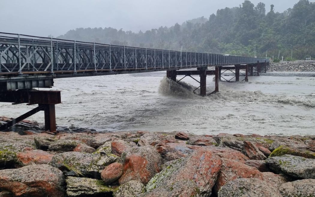 Waiho River bridge.