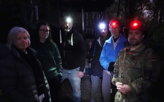 Bay Bush Action volunteers in Northland - from left, Kathy Ross, Emily Ross, Craig Salmon, Cynthia Matthews, Peggy Burbank and Martin Schmid