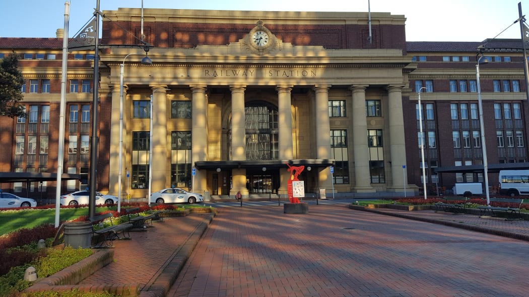 Wellington Railway Station 8.30am on 28 April on the first day of level 3.
