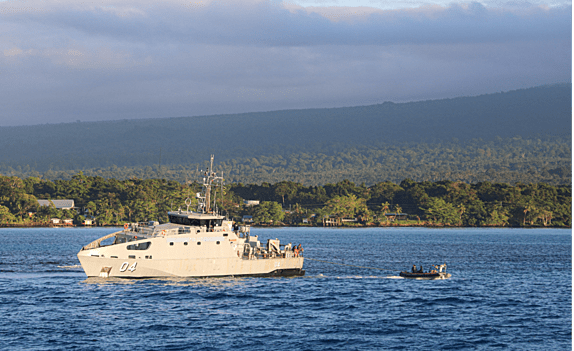 The Nafanua II police patrol boat ran aground on reef in Savai'i waters in early August.