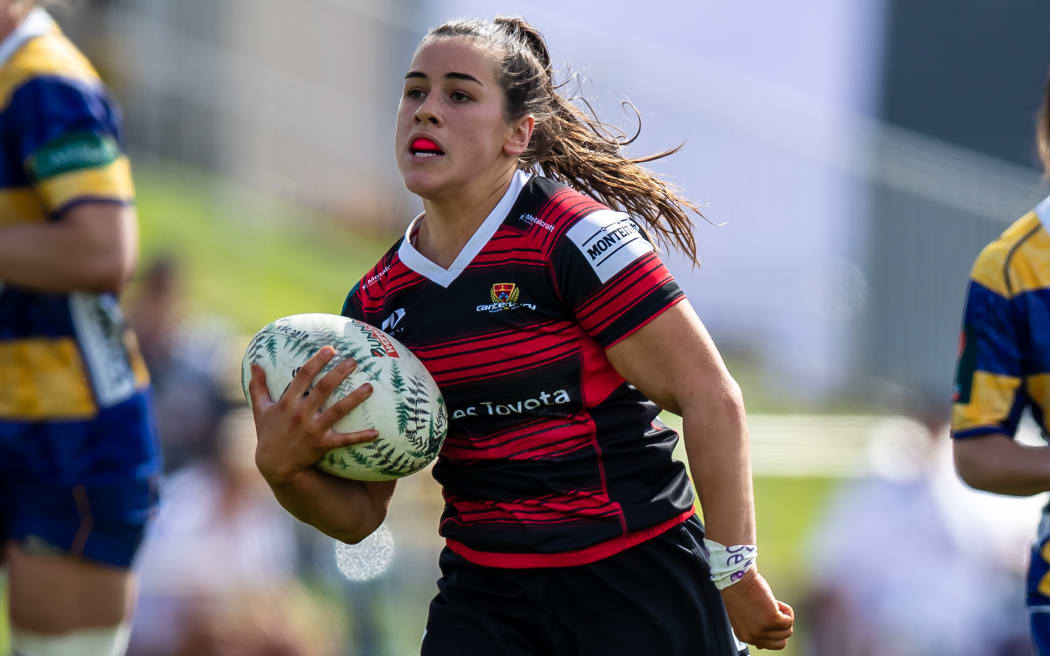 Rosie Kelly of Canterbury during the Farah Palmer Cup Round seven match between Bay of Plenty and Canterbury at Tauranga Domain in Tauranga, New Zealand on Sunday August 28, 2022. Copyright photo: Aaron Gillions / www.photosport.nz