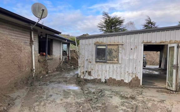 After the Hawke's Bay cleanup crew had cleared silt from a property.