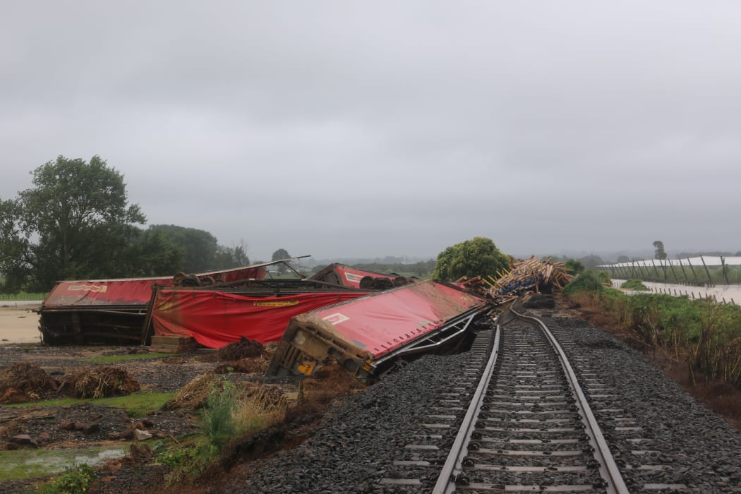 A train carrying logs and pulp derailed on Sunday morning 29/01/23