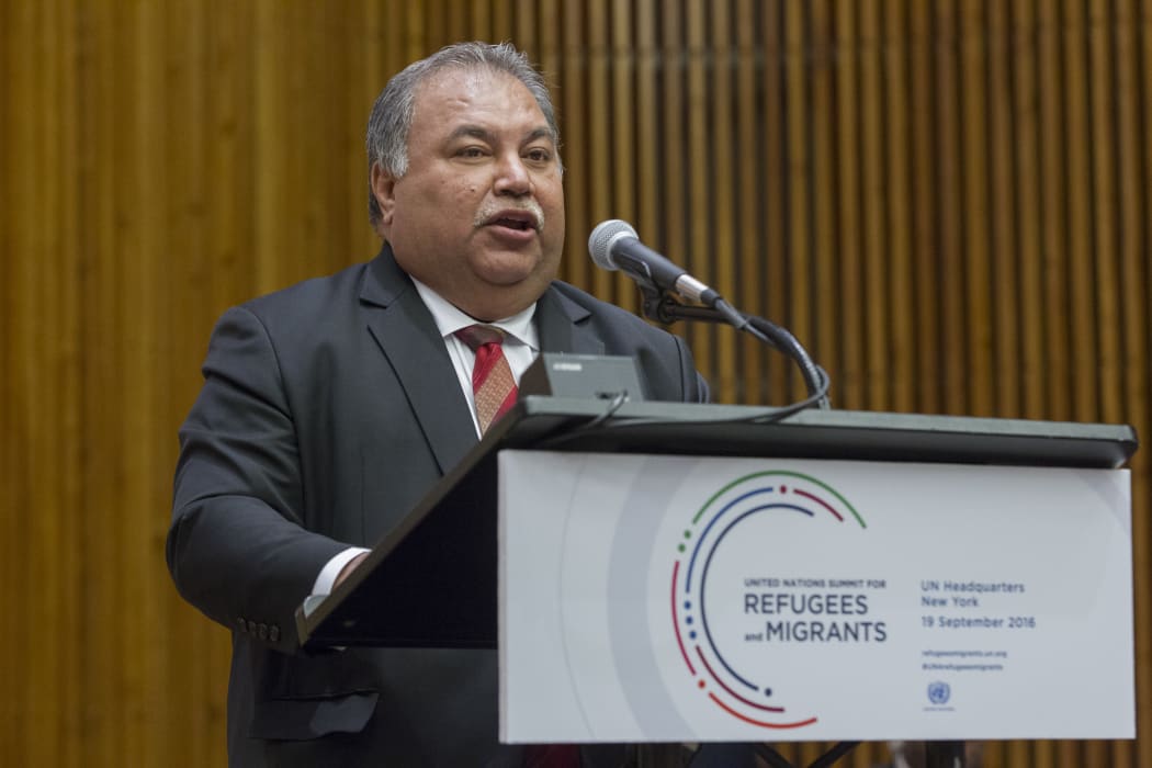 Baron Divavesi Waqa, President of the Republic of Nauru, addresses the United Nations high-level summit on large movements of refugees and migrants. sEP 2016