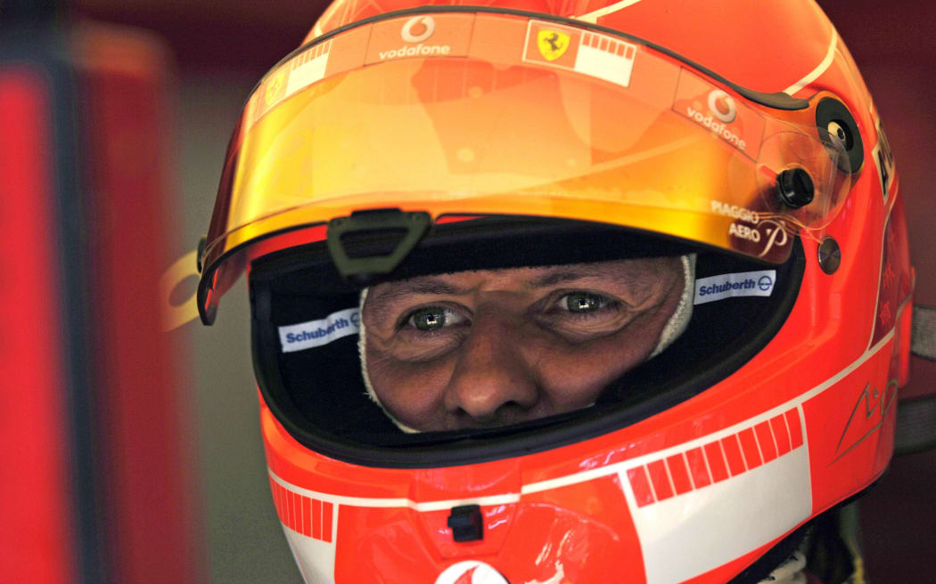 The former F1 driver Michael Schumacher racing for Ferrari at the Turkish Formula One Grand Prix at Instanbul Park, August 2006.