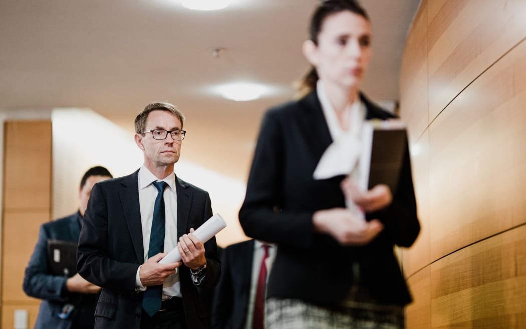 Jacinda Ardern followed by Ashley Bloomfield