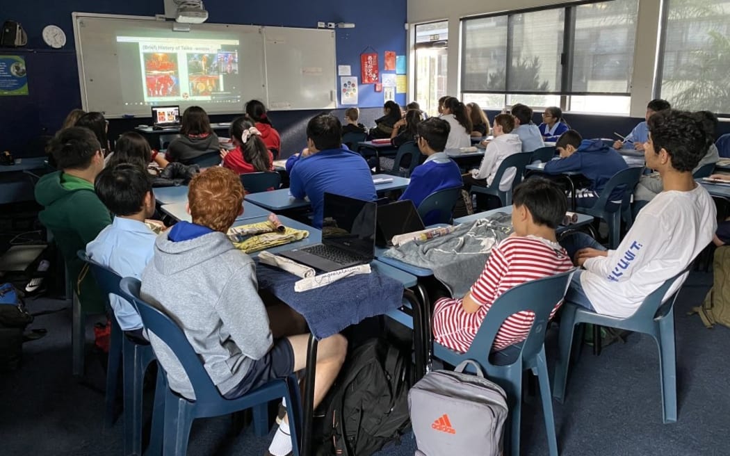Macleans College in Auckland held taiko drumming workshops in their Japanese language classes.